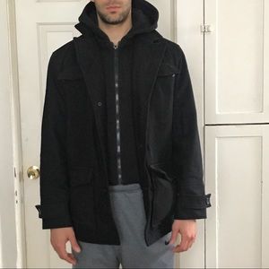 Buffalo David Bitton Black hooded zip jacket